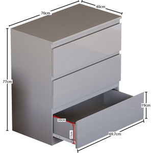 Vida Designs Glinton 4 Piece FSC Bedroom Set - Grey by Vida Designs