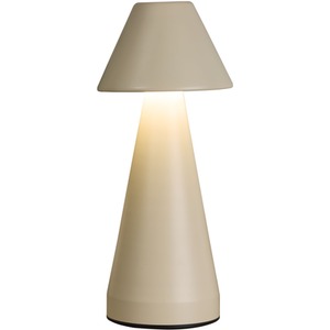Rechargeable Cream Cone Table Lamp - Cream by Lighting Collection
