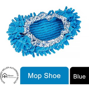 Flexible and Elastic Microfiber Chenille Mop Slippers - Blue by Haven
