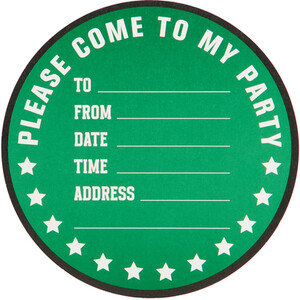 Pack of 8 Football Invitations with Envelopes - Multicolour