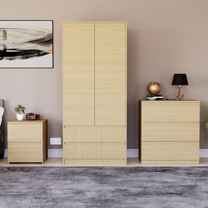 Denver Bedroom Set (2 Drawer Bedside, 3 Drawer Chest, 2 Door 2 Drawer Wardrobe) by Vida Designs