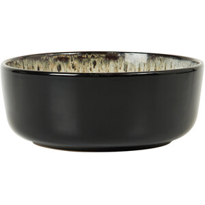 Black Kyanite Rice Bowl - Black and White