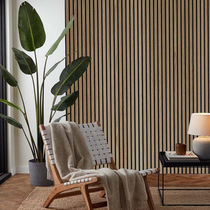 4x Wood Acoustic Slatted Wall Panels - Natural Oak by Aluxo