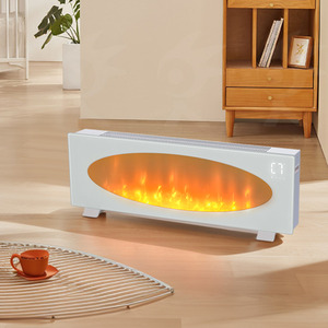 42-inch Freestanding Electric Fireplace with Remote - Glass by Livingandhome