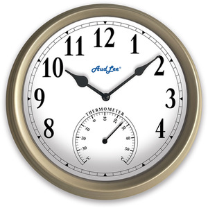 Pololio Wall Clock with Thermometer by Audlee
