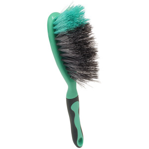 Rubber Grip Dustpan and Bristle Brush Set - Grey by JVL