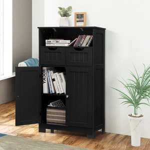 Floor Standing Utility Cabinet - Black by Costway
