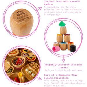 130ml Bamboo Baby Trainer Cup - Pastel Pink / 8cm by Tiny Dining