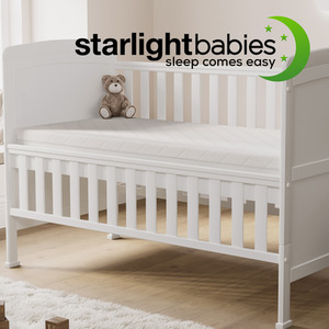 Starlight Babies Dual-Sided Water-Resistant Eco Friendly Cot Mattress - White / 120cm / 10cm by Starlight Babies