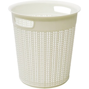 12L Knit Design Loop Plastic Round Bin by JVL