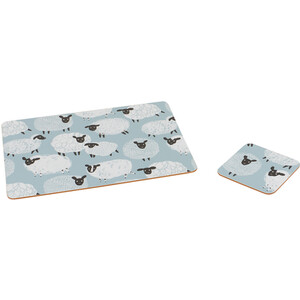Highland Flock Placemat and Coaster Set - Multicolour