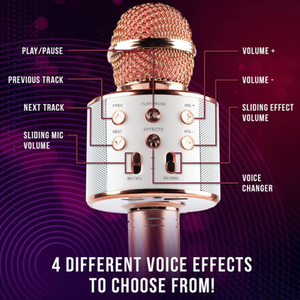Open Mic Bluetooth Karaoke Microphone - Rose by IJoy
