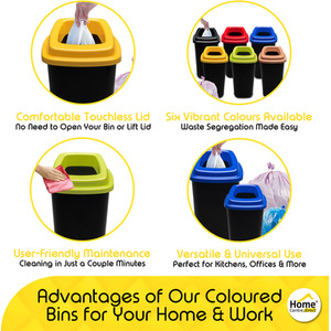 Recycling Waste Bin 28-45L - Blue / 45l by Home Centre