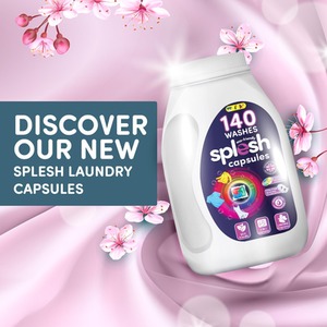 Splesh Cleaning Bundle Dishwasher 150 Cap with Laundry 140 Cap - White by Splesh