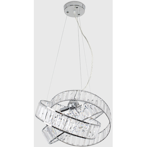 Modern 3 Way Chrome And Clear Acrylic Jewel Ring Pendant Ceiling Light - Silver by ValueLights