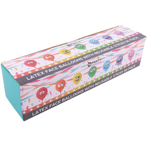 Pack of 50 Face Latex Balloons with Sticks by My Party