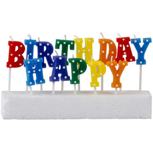 Happy Birthday Letter Candles - Multicolour by UMKY