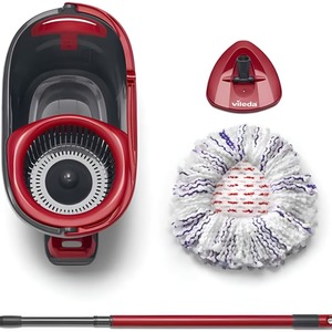 Vileda Turbo 2 in 1 Microfibre Mop and Bucket Set - Red by Unbranded