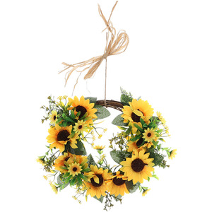 Hangable Wedding Decor Sunflower Wreath - Yellow by Livingandhome