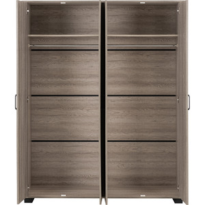 Oliver 4 Door Wardrobe Bedroom Set - Light Oak Effect by Seconique