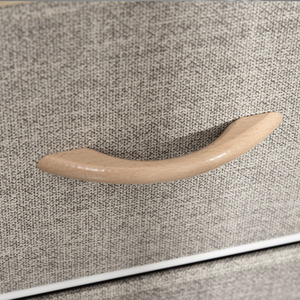 HOMCOM Storage Cabinet 3 Drawer Chest Dresser Tower with 2 Shelves - White, beige and brown by HOMCOM