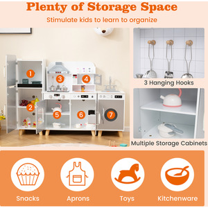 3 in 1 Kitchen Toy Kids Kitchen Playset by Costway