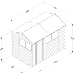 4LIFE Reverse Apex Shed 10x6 by Forest Garden