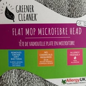 Greener Cleaner Microfibre Flat Mop Head Replacement - Slate Grey by Greener Cleaner