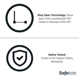 Curved Top Safety Gate - Matt Grey / 170cm - 179cm by Safetots
