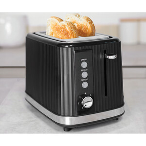 Contour Two Slot Plastic Toaster - Black by MY