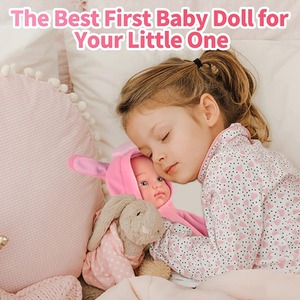 26 Piece Baby Doll with Carry Cot 4 Outfit Sets and Carrying Case - Pink