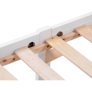 Wooden Solid Pine Storage Bed - White by Abrihome