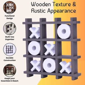 Wall Mounted Toilet Paper Holder Playful Toilet Roll Storage Shelf - Brown by NOVECRAFTO