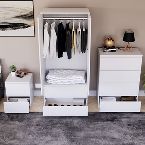 Denver Bedroom Set (2 Drawer Bedside, 4 Drawer Chest, 2 Door 2 Drawer Wardrobe) by Vida Designs