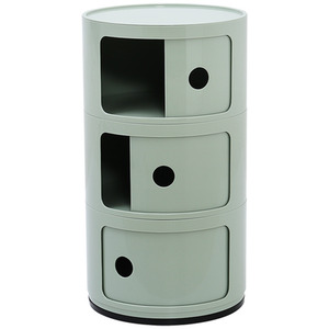 Round Beside Table Filling Cabinet Chest Unit Stockable - Green / 3 by Livingandhome