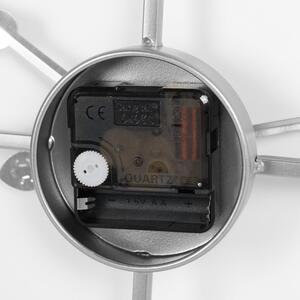 Roman Numerals Skeleton Wall Clock - Silver by OHS