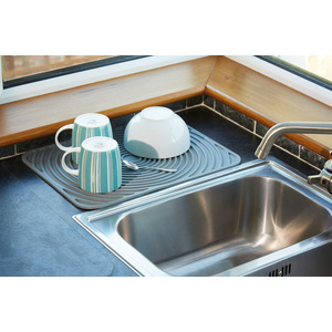KitchenCraft Flexible Draining Mat - Grey by KitchenCraft