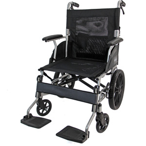 Aluminium Wheelchair Lightweight Folding Compact - Black by Actiasgear