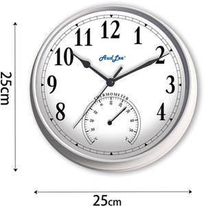 Tub Wall Clock with Thermometer by Audlee