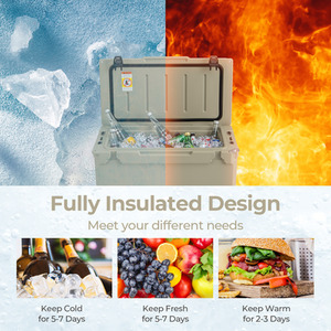 47L Rotomolded Cooler Portable Ice Chest by Costway