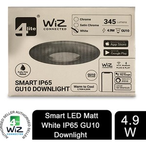 4lite WiFi And Bluetooth - IP20 Adjustable Satin Chrome by 4lite WiZ Connected