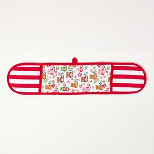 Red Owls Cotton Double Oven Glove - Red by Homescapes