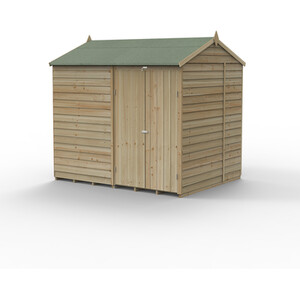 4LIFE Reverse Apex Shed 8x6 - With Base / 0 / 2 / Installation Included by Forest Garden