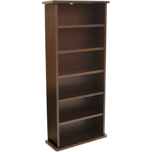 CHAK - 222 CD or 104 DVD Blu-ray Media Storage 6 Shelf Unit - Dark Oak - Dark Oak by Watsons