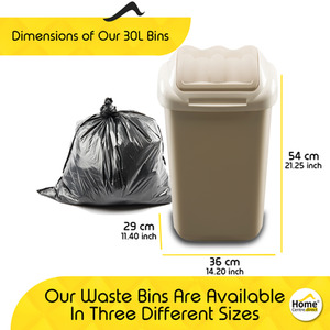 Lift Recycle Plastic Waste Bin 15-30-50L by Home Centre