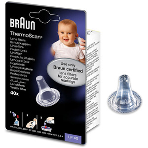 Braun ThermoScan Hygiene caps (Pack of 40) for Ear Thermometers - Yellow by Braun