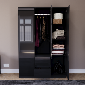 Vida Designs Glinton 4 Piece FSC Bedroom Set - Black by Vida Designs