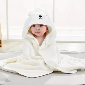 Baby Hooded Towel Ultra Soft Absorbent - White by Dyzi