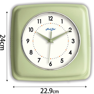 Retro Indoor Wall Clock - Pastel Green by Audlee