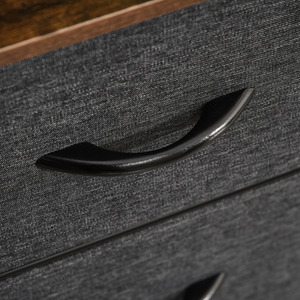 HOMCOM Storage Cabinet 3 Drawer Chest Dresser Tower with 2 Shelves - Brown and black by HOMCOM